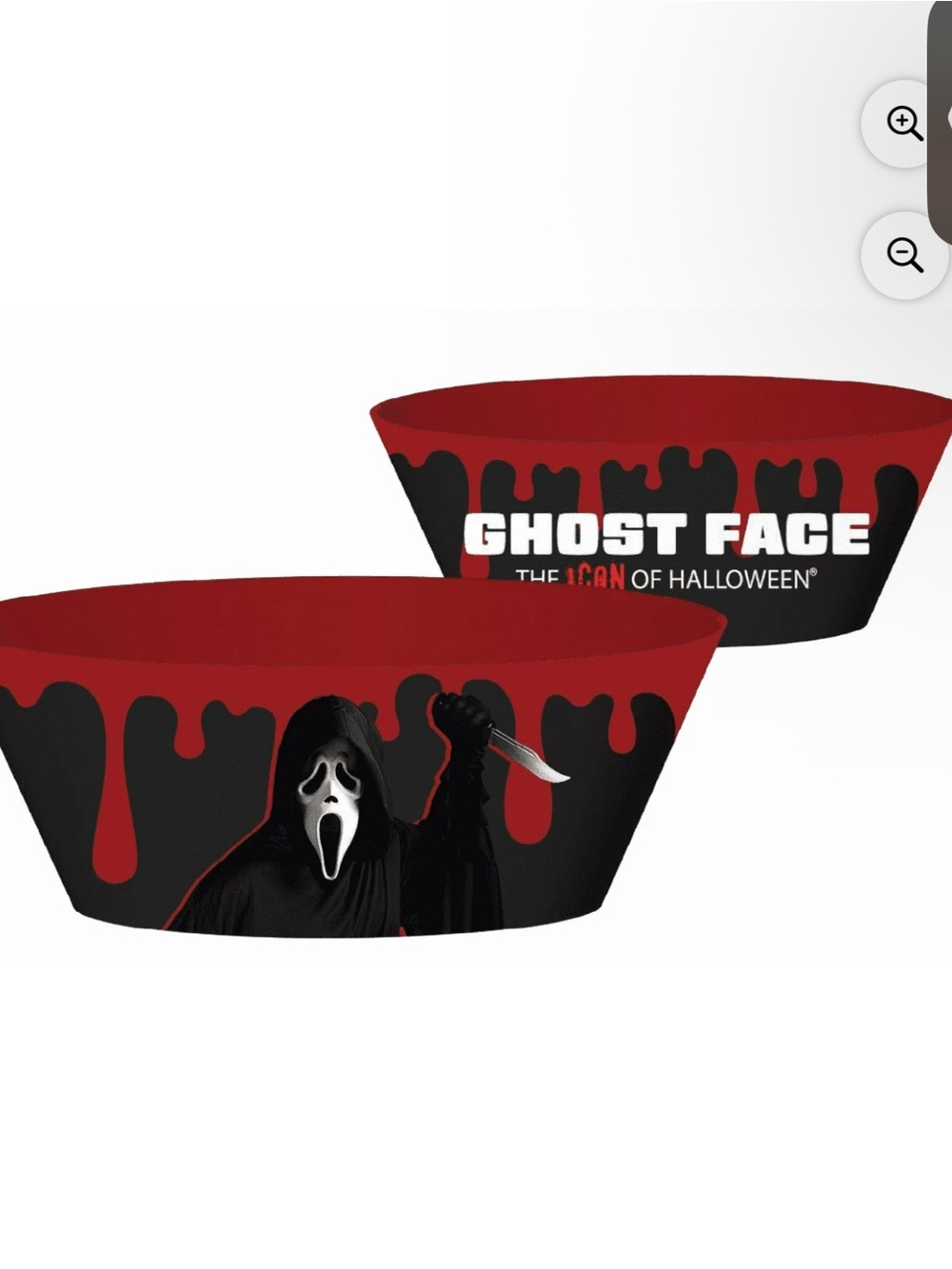 Ghost Face Halloween Ceramic Bowl & Plush Bundle